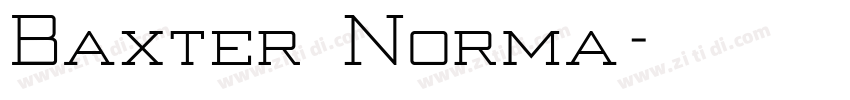Baxter Norma字体转换